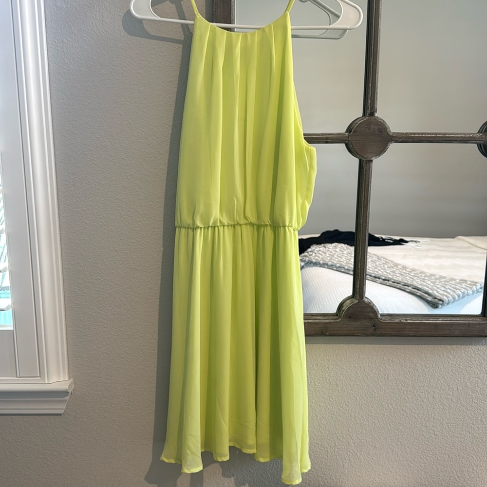 Neon Yellow Lush Cocktail Dress